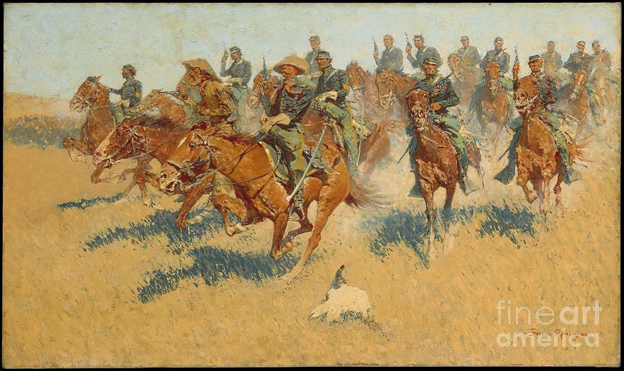 Frederic Remington Painting - On the Southern Plains by Celestial Images