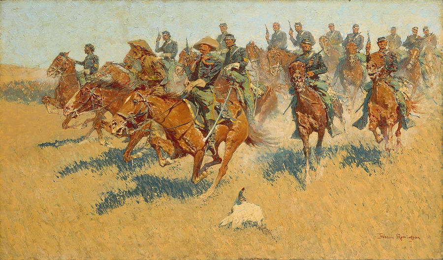 On the Southern Plains Painting by Frederic Remington