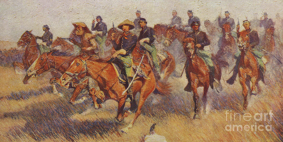 On the Southern Plains in 1860 Painting by Frederic Remington