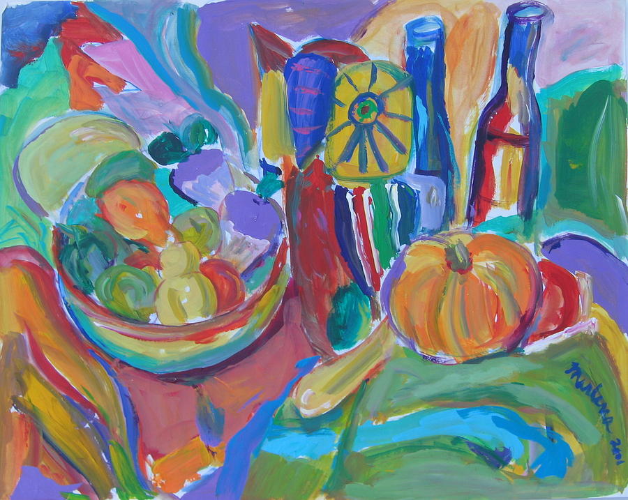 Still Life Painting - On The Table by Marlene Robbins Still Life Painting - On The Table by Marlene Robbins