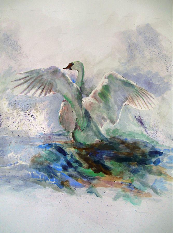 On the water Painting by Khalid Saeed