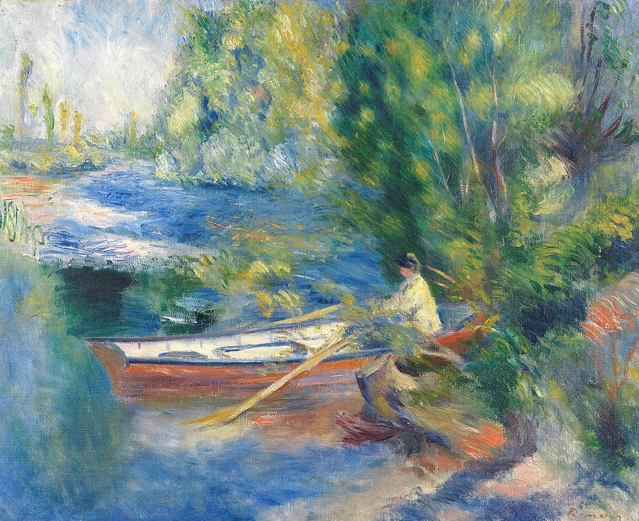 On the Waterfront Painting by Auguste Renoir