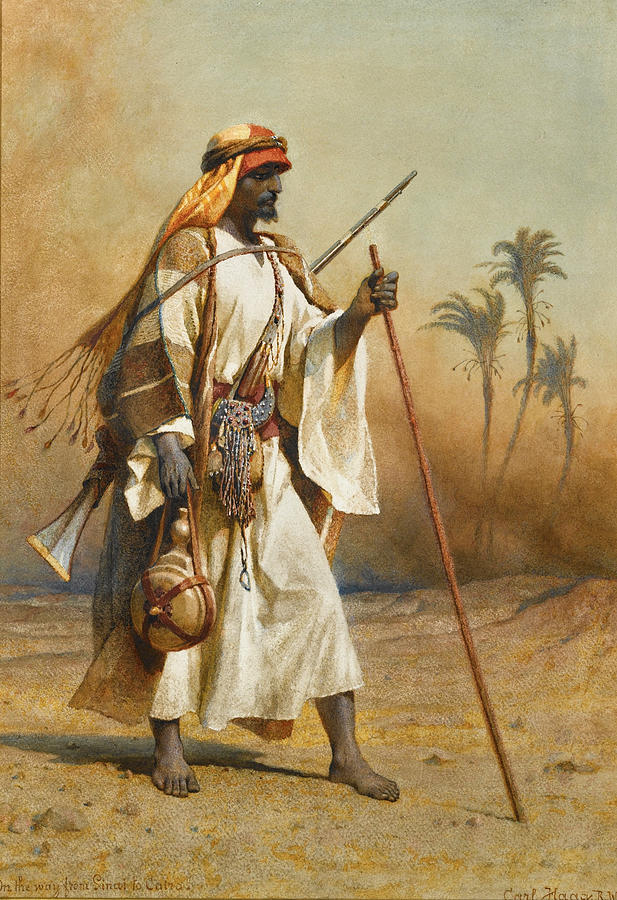 On the Way from Sinai to Cairo Drawing by Carl Haag