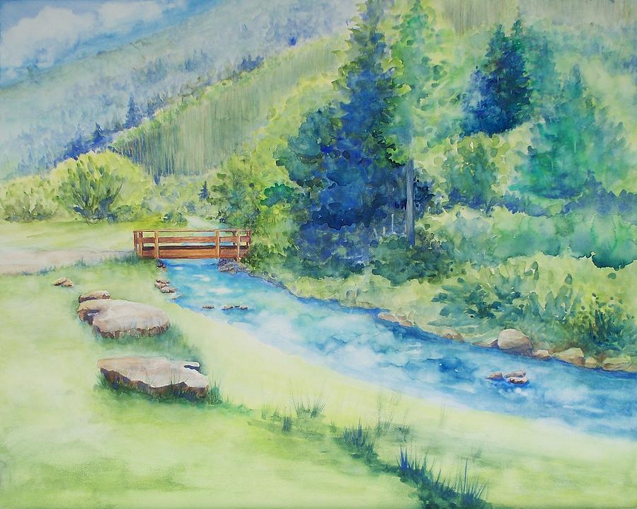 On the Way to Blue Lake Painting by Celene Terry