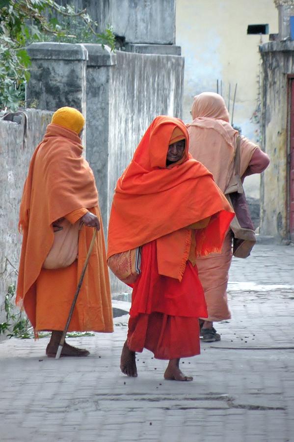 On The Way To Morning Prayers - India Photograph