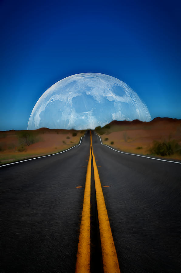On The Way To The Moon Digital Art by Dan Stone