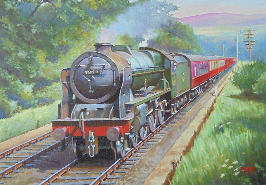 On the Welsh border. Painting by Mike Jeffries