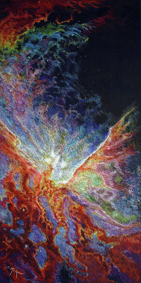 Space Drawing - On the Wings of a Dove by Suzanne McKee