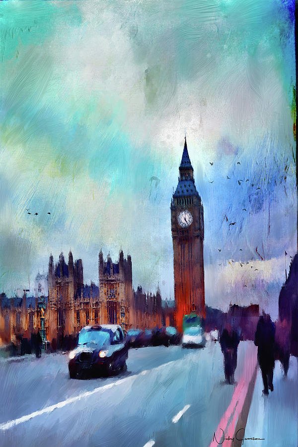 On Westminster Bridge Digital Art by Nicky Jameson