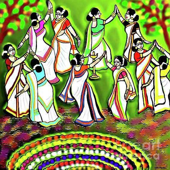Onam Festival Digital Art by Latha Gokuldas Panicker