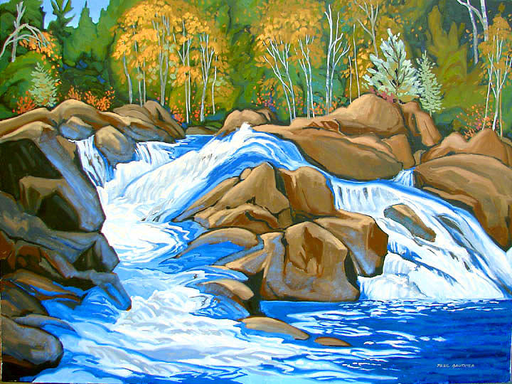 Onaping Falls Painting by Paul Gauthier - Fine Art America