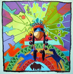 Native American Painting - Once I Dreamed I Was A Cheif Of A Great Nation by Darryl Willison Native American Painting - Once I Dreamed I Was A Cheif Of A Great Nation by Darryl Willison