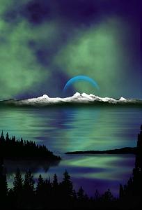 Once In A Blue Moon Digital Art by Julie Rodriguez Jones