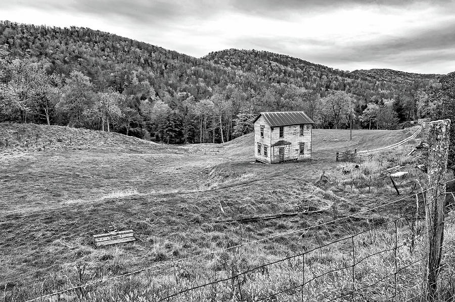 Fall Photograph - Once Upon a Mountainside 2 bw by Steve Harrington
