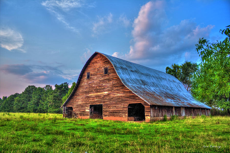 Philomath GA Once Upon A Time Historic Barn Farming Landscape Art Photograph by Reid Callaway