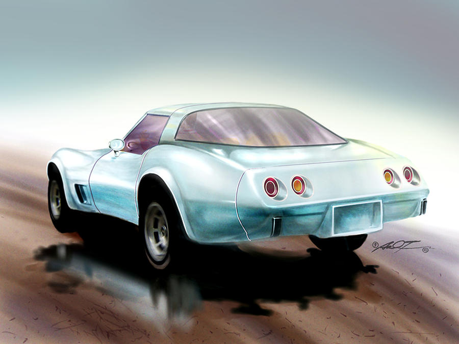 Once you have owned a vette... Painting by Dale Turner