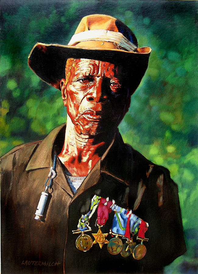 One Armed Soldier Painting by John Lautermilch