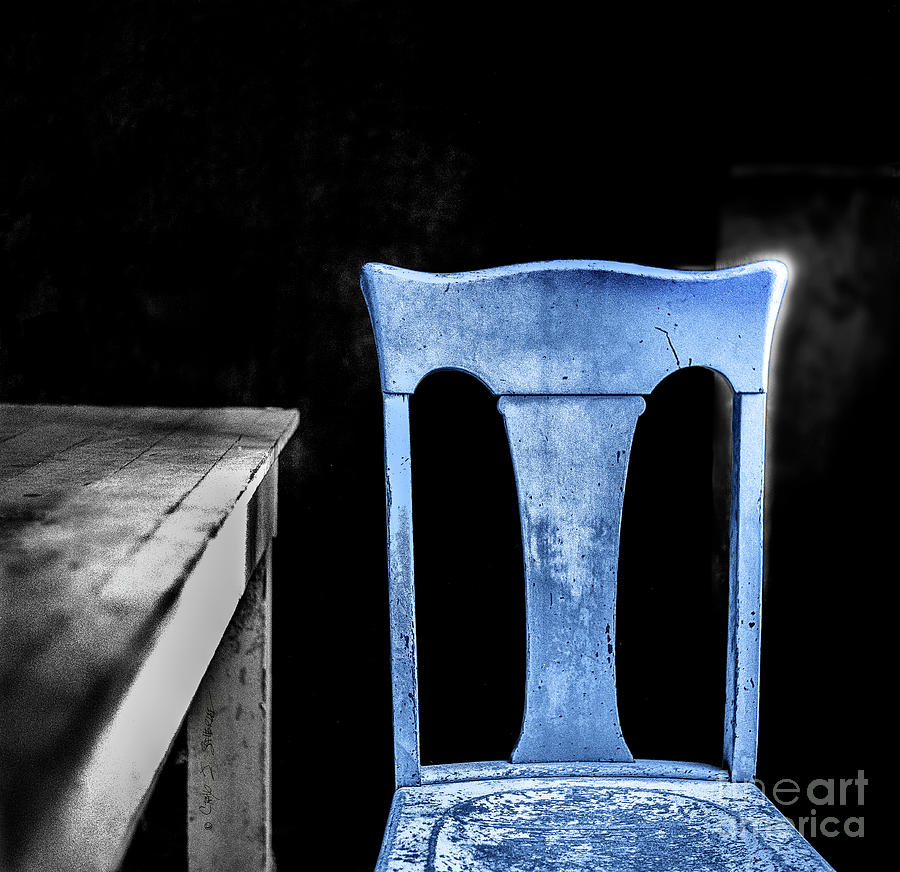 One Blue Bodie Chair Photograph by Craig J Satterlee