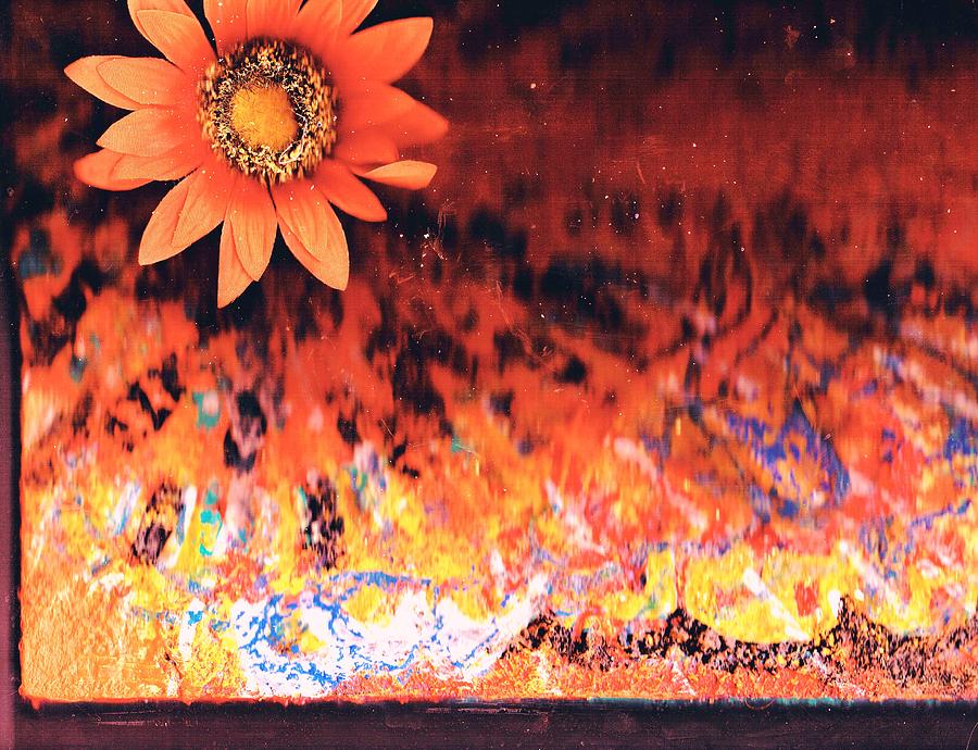 Weird Mixed Media - One Bright Flower Amidst The Chaos Survives by Anne-Elizabeth Whiteway Weird Mixed Media - One Bright Flower Amidst The Chaos Survives by Anne-Elizabeth Whiteway