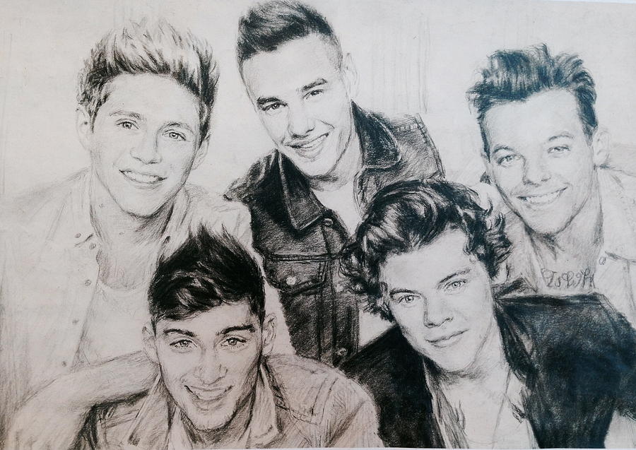 One Direction Drawing by Matthew Haggenmiller Fine Art America