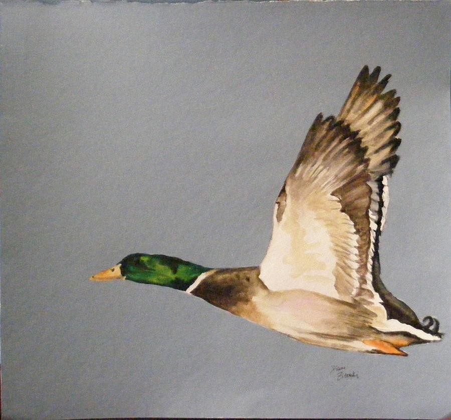 One Duck Painting by Diane Ziemski
