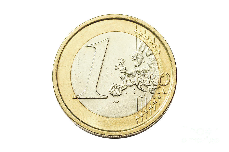 One Euro Coin Photograph by Benny Marty