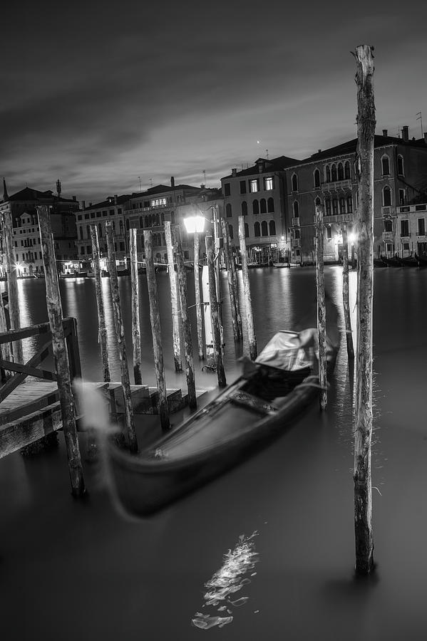 One Gondola in Venice  Photograph by John McGraw