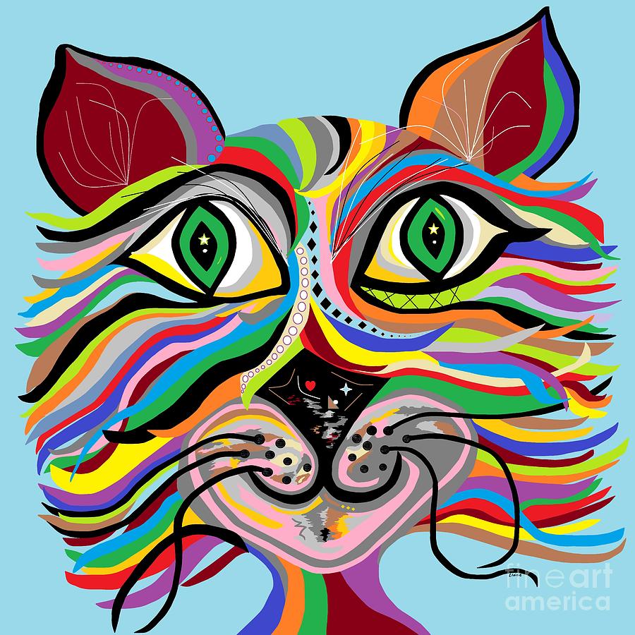 One Grinning Cat Painting by Eloise Schneider Mote