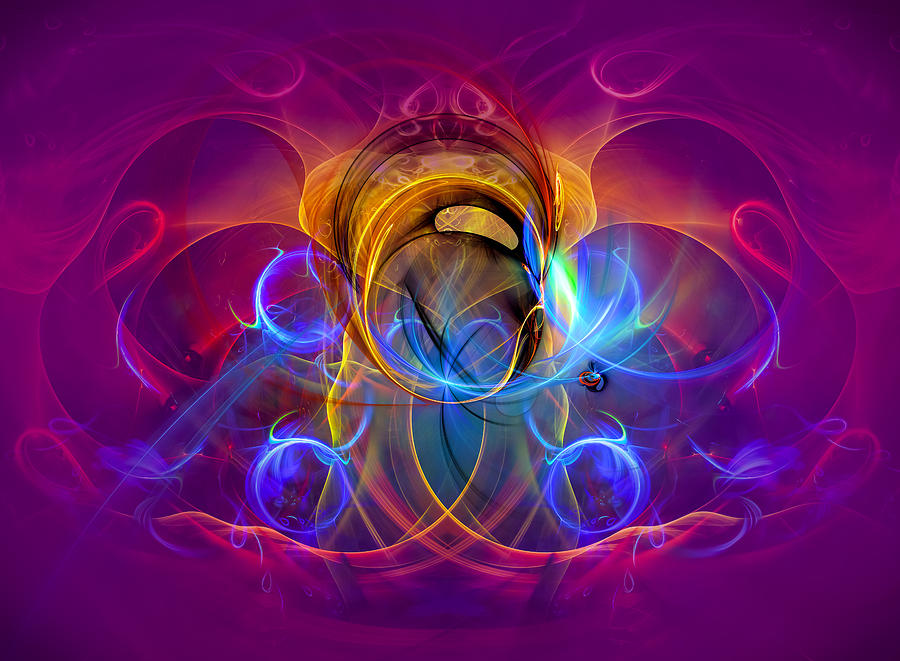 digital abstract art purple