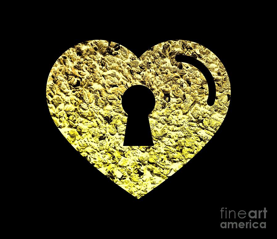 One Heart One Key 2 Digital Art by Rachel Hannah