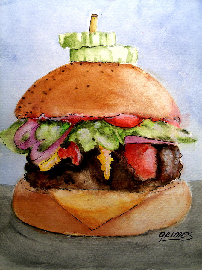 One Hearty Meal Painting by Carol Grimes