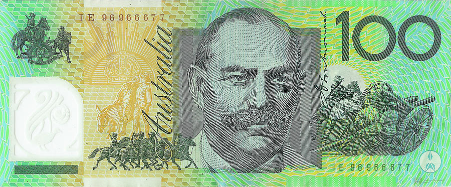 One Hundred Australian Dollar Bill Digital Art by Serge Averbukh