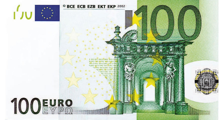 One Hundred Euro Bill Digital Art by Serge Averbukh