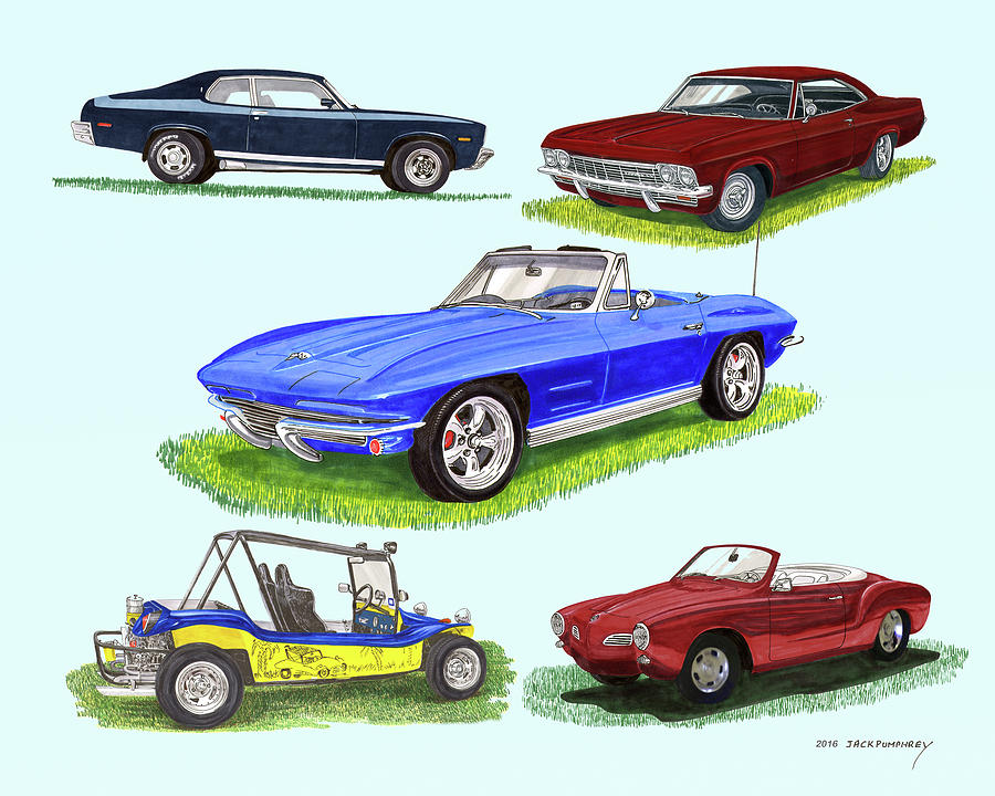 American Muscle Painting - One Mans Collection by Jack Pumphrey