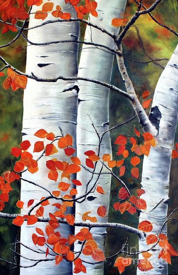 One Million Aspen leaves Painting by AMD Dickinson