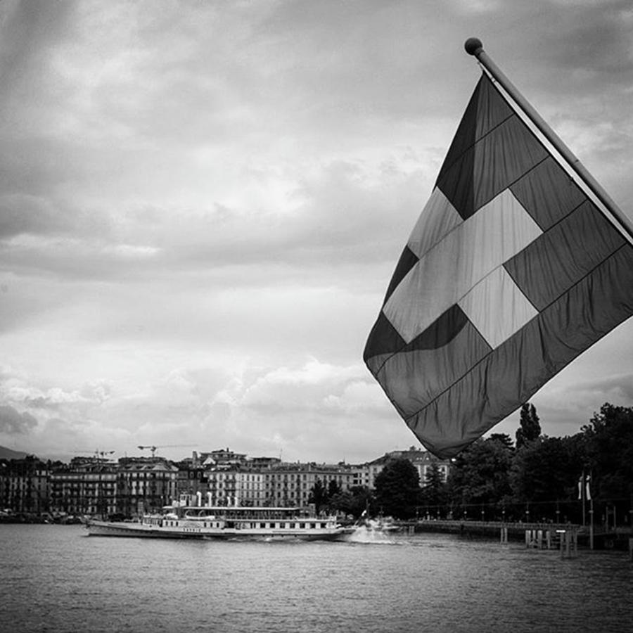 Flag Photograph - One More Day In Switzerland Until I Fly by Aleck Cartwright