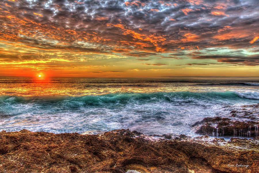 One More Wave Waianae Oahu Sunset Hawaii Collection Art Photograph by Reid Callaway