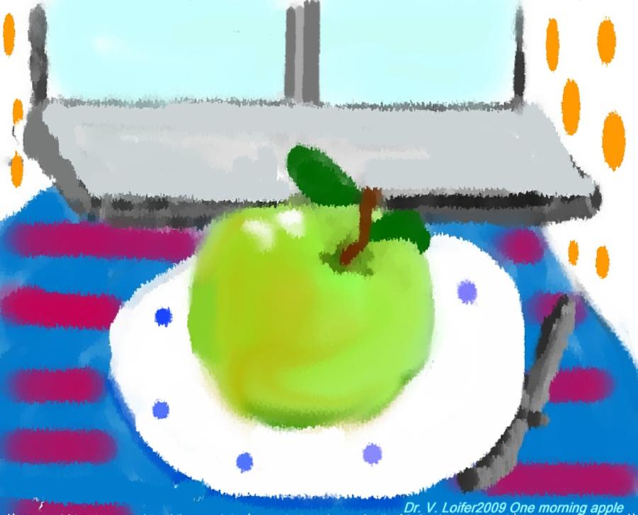 One morning apple Digital Art by Dr Loifer Vladimir