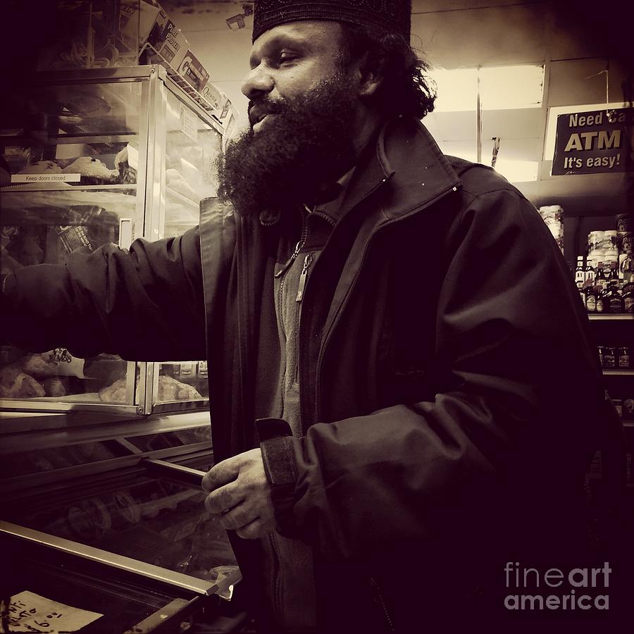 Man Photograph - One Night at the Market by Miriam Danar