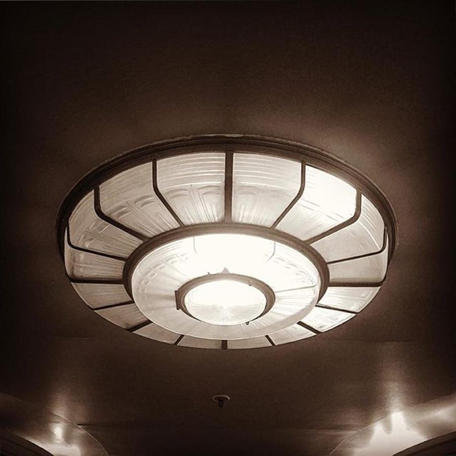 Pic Photograph - One Of The Lamps In The #queenmary In by Alex Snay