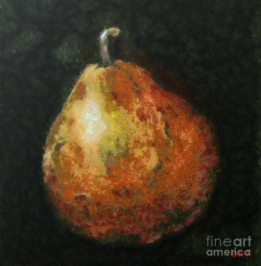 One pear Painting by Dragica  Micki Fortuna