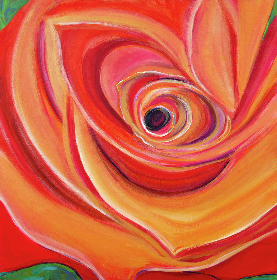 One Perfect Rose Painting by Seeables Visual Arts