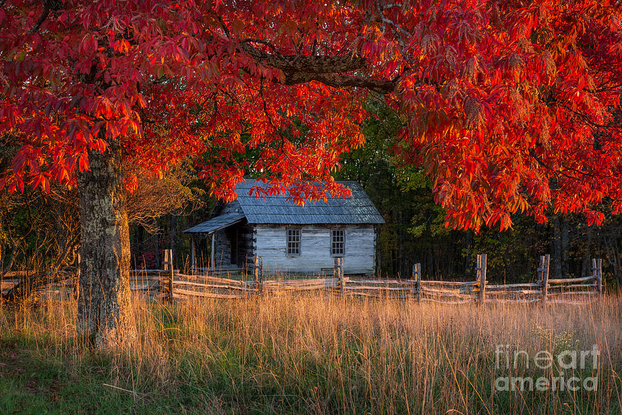 Fall Photograph - One Room School by Anthony Heflin