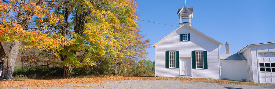 Architecture Photograph - One-room Schoolhouse In Upstate New by Panoramic Images
