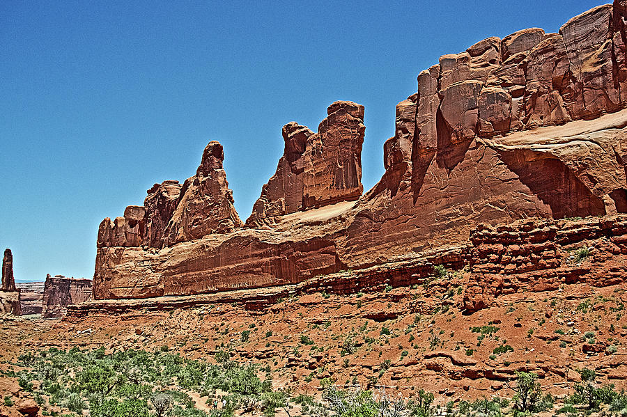 One Side of Park Avenue in Arches  National Park, Utah Photograph by Ruth Hager