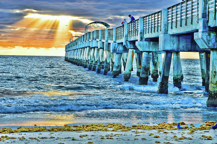 One Side Of The Pier Hdr Photograph by Ken Figurski