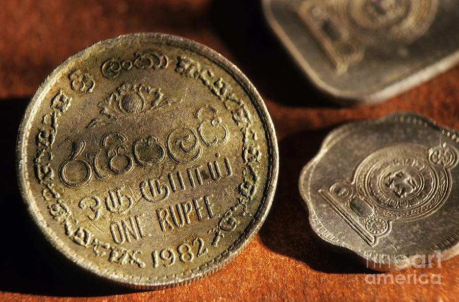 Coin Photograph - One sri lankan rupee coin by Sami Sarkis