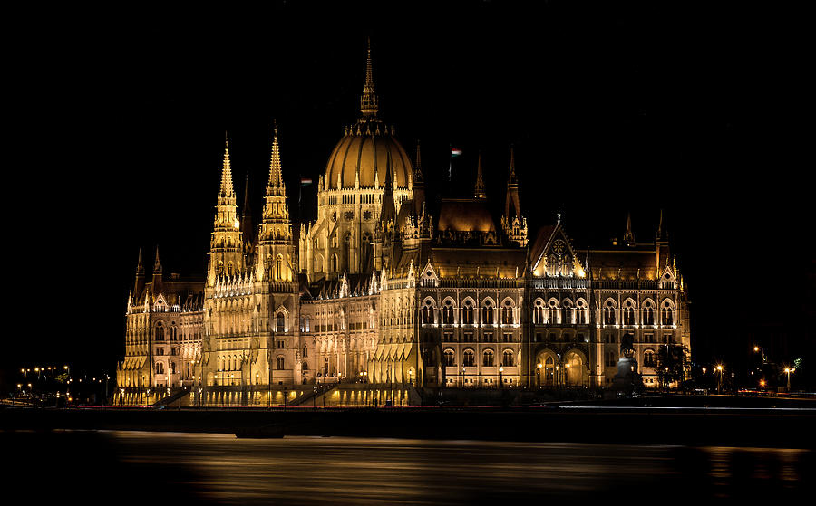 One starry night in Budapest Photograph by Jaroslaw Blaminsky