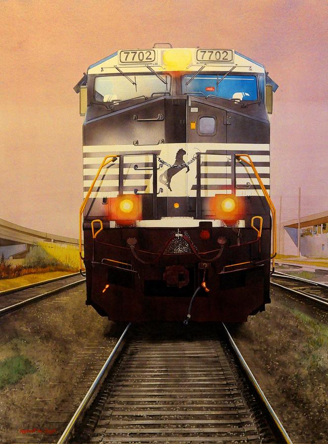One Track Mind Painting by Robert W Cook