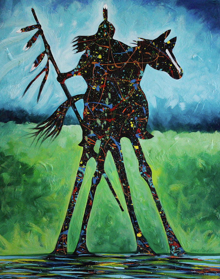 One Warrior Painting by Lance Headlee
